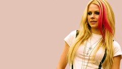 Woman Celebrity Avril Lavigne faces blondes long hair blue eyes 