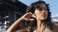Woman Celebrity brown eyes brunettes rosario dawson
