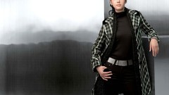 Woman Celebrity Calendar coat Actress asians models black hair 