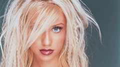 Woman Celebrity Christina Aguilera blondes brunettes bra bikini 