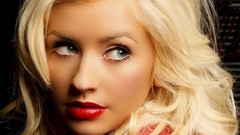 Woman Celebrity Christina Aguilera faces blondes singers