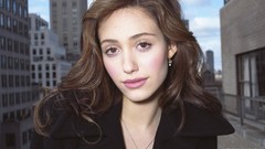 Woman Celebrity coat Actress long hair brunettes emmy rossum