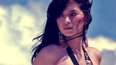 Woman Celebrity faces Actress earrings asians models swimsuits 