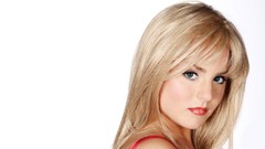 Woman Celebrity faces joanna levesque blondes long hair blue 