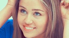 Woman Celebrity faces miley cyrus singers portraits