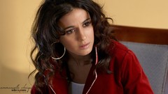 Woman Celebrity faces red dress Actress earrings Canadian 