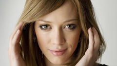 Woman Celebrity Hilary Duff blondes brown eyes portraits