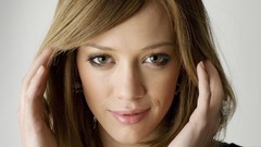 Woman Celebrity Hilary Duff blondes brown eyes portraits