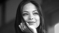 Woman Celebrity Kristin Kreuk Actress brunettes grayscale