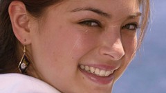 Woman Celebrity Kristin Kreuk faces Actress smiling