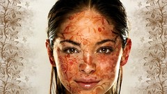 Woman Celebrity Kristin Kreuk faces black hair artwork digital 