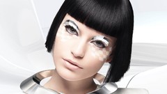 Woman Celebrity lingerie brunettes models