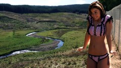 Woman Celebrity lingerie brunettes models non nudes Kari Sweets