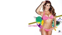 Woman Celebrity lingerie cleavage Lucy Pinder