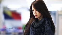 Woman Celebrity looking down asians brunettes singers Korean 