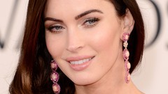Woman Celebrity Megan Fox Actress earrings blue eyes brunettes 