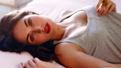 Woman Celebrity Megan Fox Actress tank tops brunettes lying 
