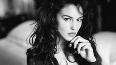 Woman Celebrity Monica Bellucci monochrome Actress brunettes 