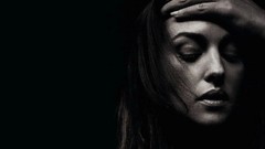 Woman Celebrity Monica Bellucci monochrome Actress brunettes