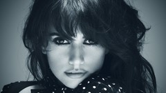 Woman Celebrity monochrome Actress penelope cruz polka dots