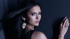 Woman Celebrity Nina Dobrev brown eyes brunettes