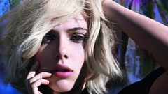 Woman Celebrity Scarlett Johansson blondes blue eyes portraits