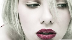 Woman Celebrity Scarlett Johansson faces Actress blondes