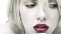 Woman Celebrity Scarlett Johansson faces Actress blondes