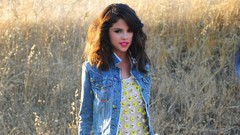 Woman Celebrity Selena Gomez jackets outdoors brunettes denim 