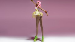 Woman Celebrity shiny nicki minaj pink hair wig pantyhose Photo 