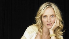 Woman Celebrity Uma Thurman blondes blue eyes