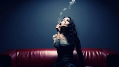 Woman chairs smoking models