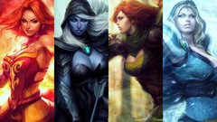 Woman Characters blondes lina inverse redheads Dota 2 artwork 
