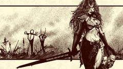 Woman Characters comics monochrome drawings deviantart artwork 