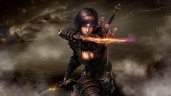 Woman Characters gloves Swords Daggers fantasy art Perfect World