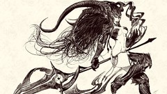 Woman cheese Characters comics monochrome drawings artwork 