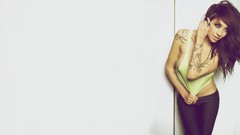 Woman chest shape tattoos models alie layus