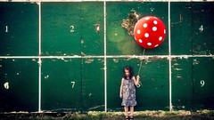 Woman children Balloons