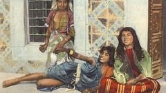 Woman children paintings artwork