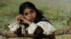 Woman children paintings Charles artwork