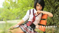 Woman China bamboo school asians models