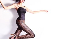 Woman China white background asians