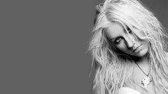 Woman Christina Aguilera monochrome