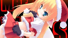 Woman Christmas Anime nekomimi animal ears Santa outfit