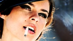 Woman Cigarettes faces