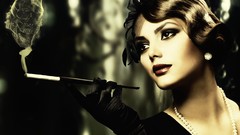 Woman Cigarettes skulls necklaces