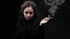 Woman Cigarettes smoking