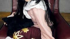 Woman Cigarettes touhou black hair houraisan kaguya cosplay 