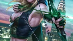 Woman cities Archers Artgerm hooded bow and arrow