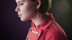 Woman classic studio short hair portraits